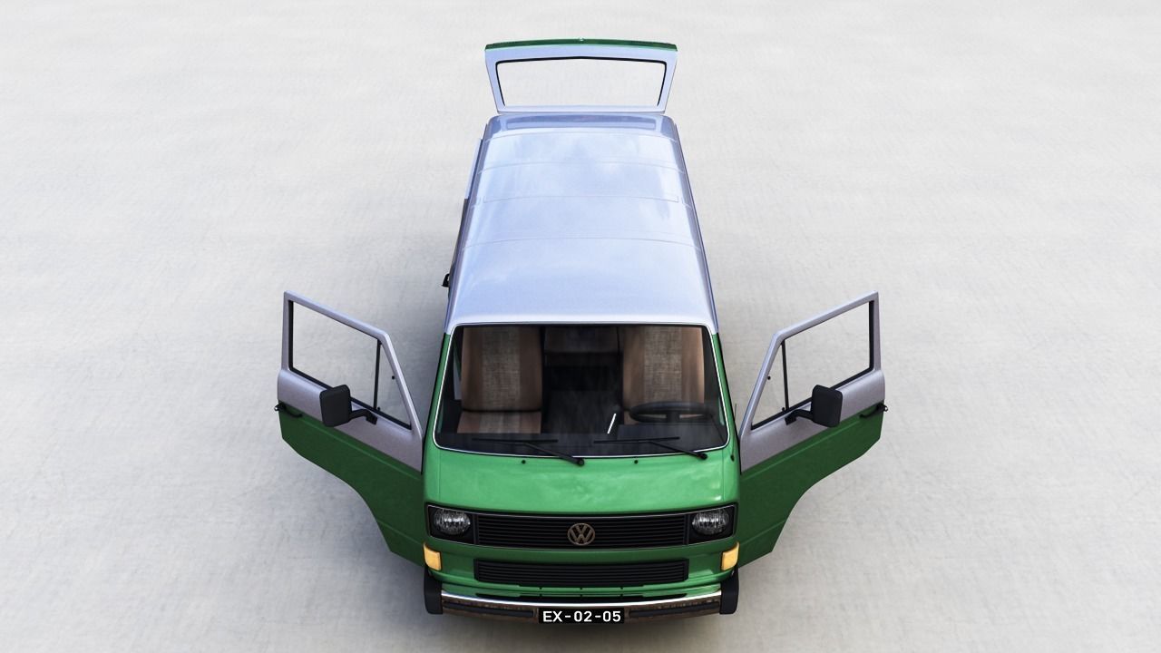 VOLKSWAGEN TRANSPORTER T3 1979 -1987 3D Model Collection_7