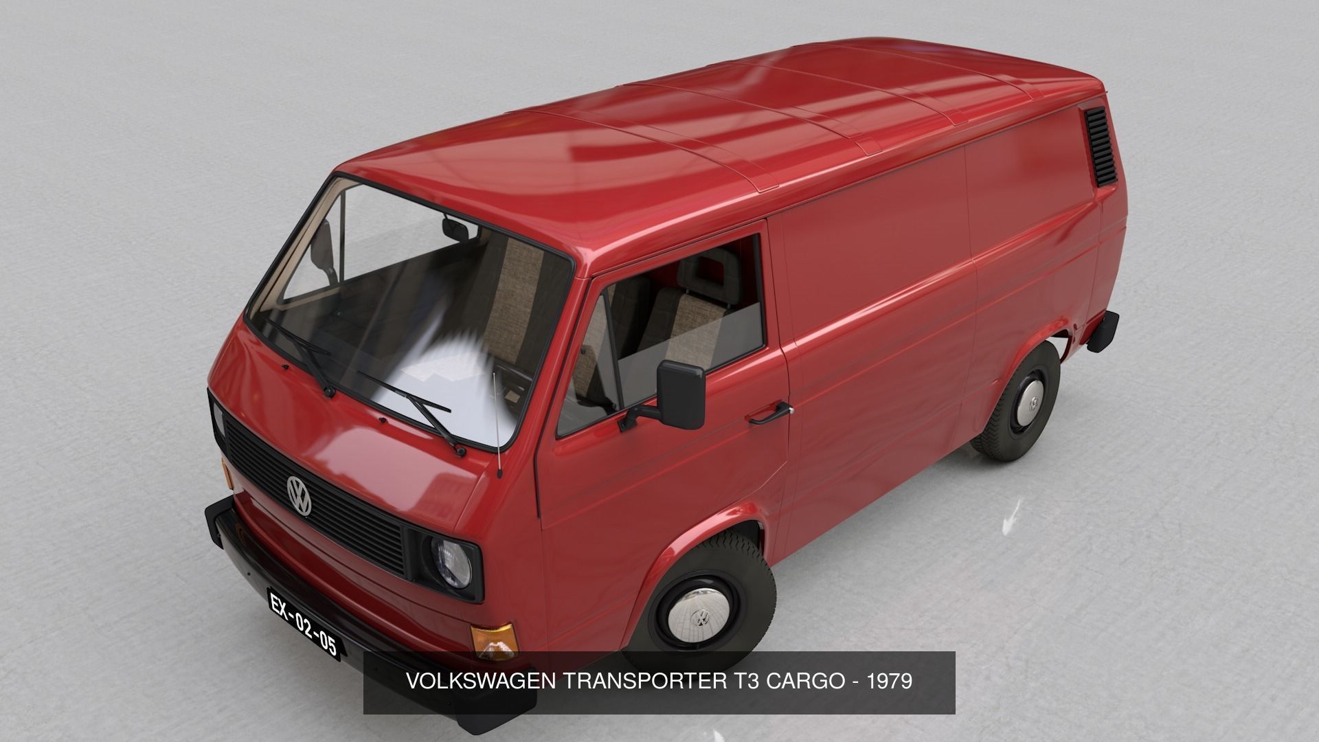 VOLKSWAGEN TRANSPORTER T3 1979 -1987 3D Model Collection_9