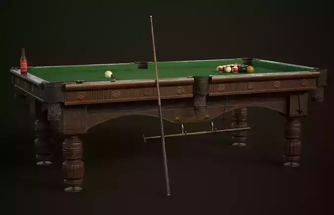 Billiards table Low-poly 3D model