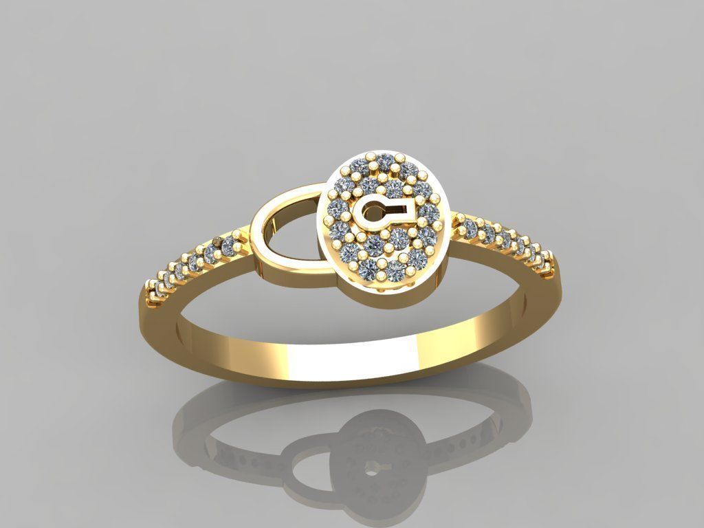- Diamond ring 3D print model_3