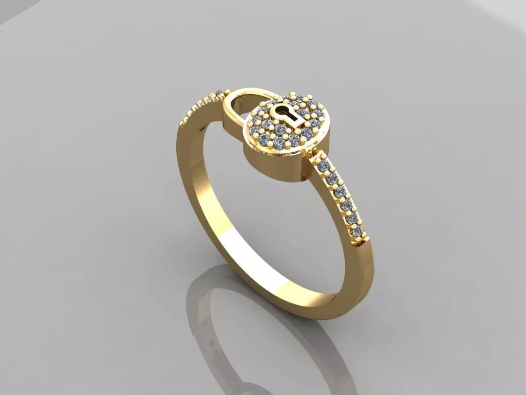 - Diamond ring 3D print model_0
