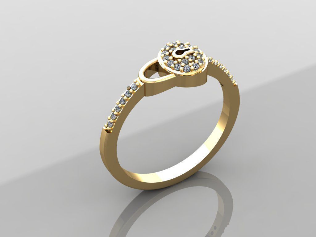 - Diamond ring 3D print model_2