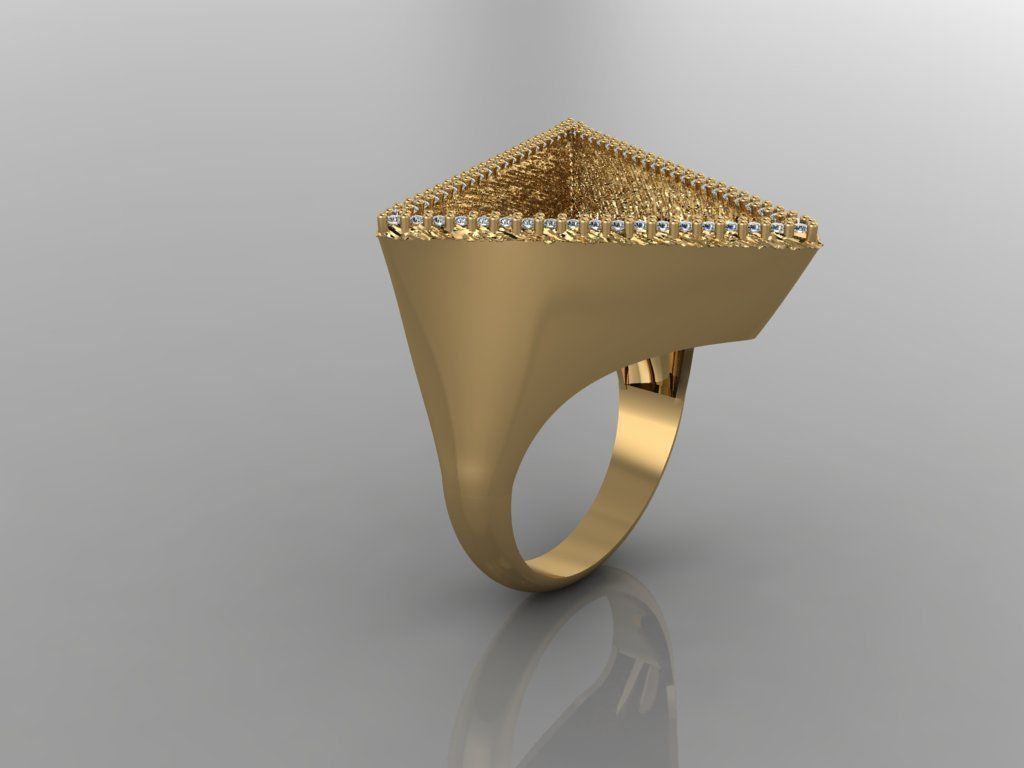 - Diamond ring  3D print model_4