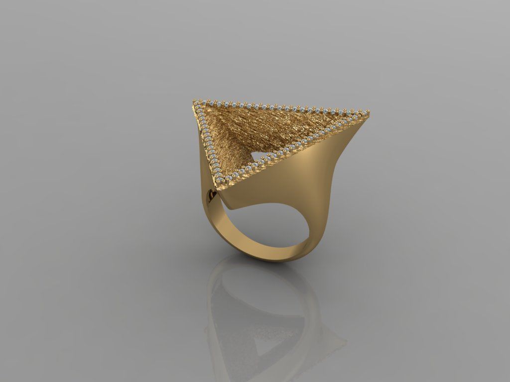 - Diamond ring  3D print model_1