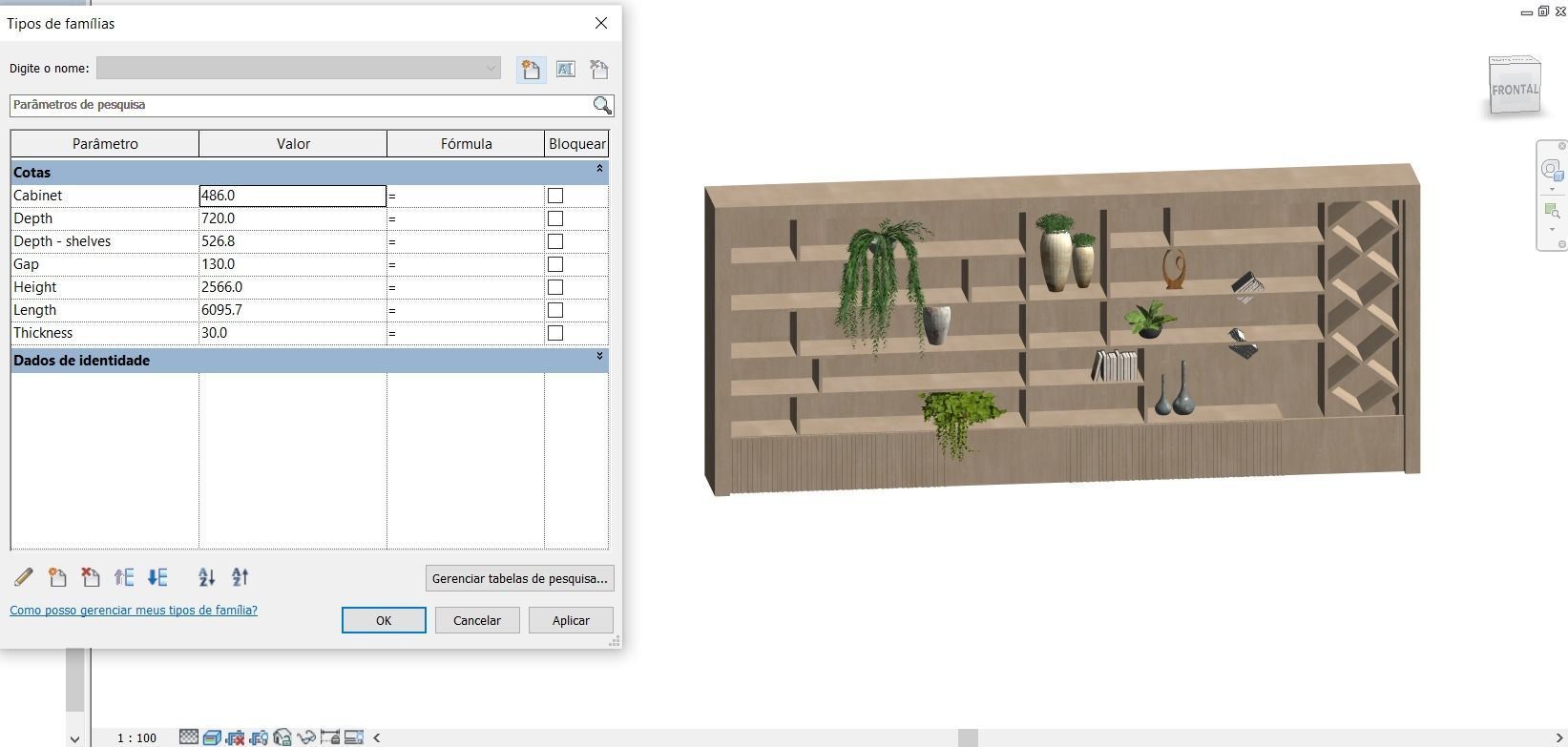 PARAMETRIC Modern Wood Shelf Bookcase Bookshelf 3D Model 3D model_2
