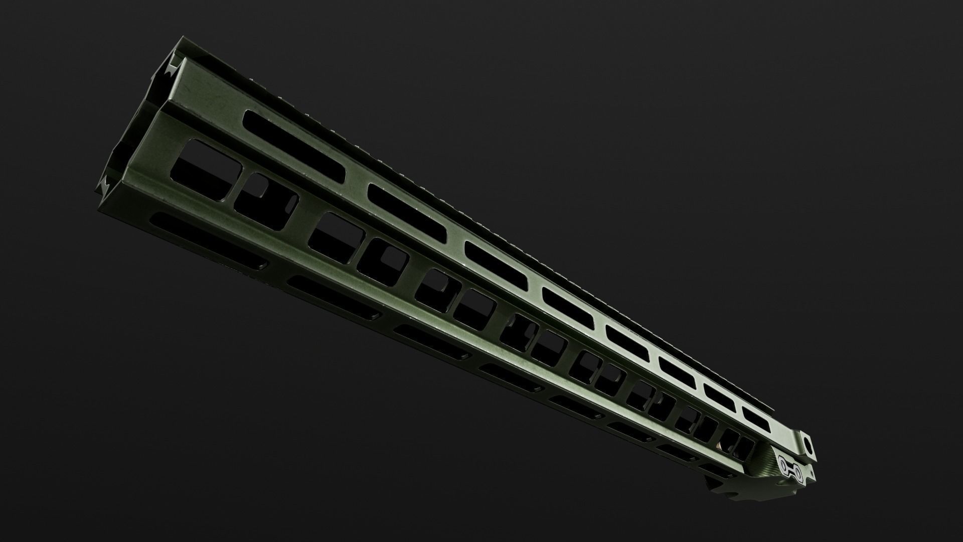 Geissele Super Modular Rail MK8 MLOK AR15 Handguard Low-poly 3D model_41