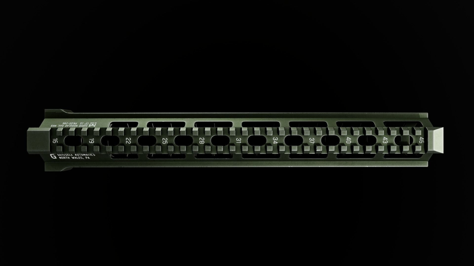Geissele Super Modular Rail MK8 MLOK AR15 Handguard Low-poly 3D model_86