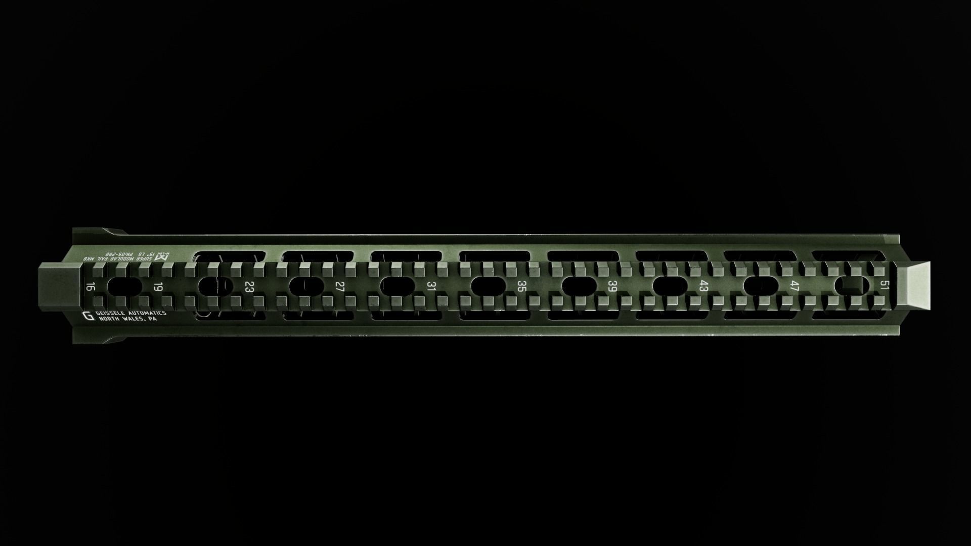 Geissele Super Modular Rail MK8 MLOK AR15 Handguard Low-poly 3D model_89
