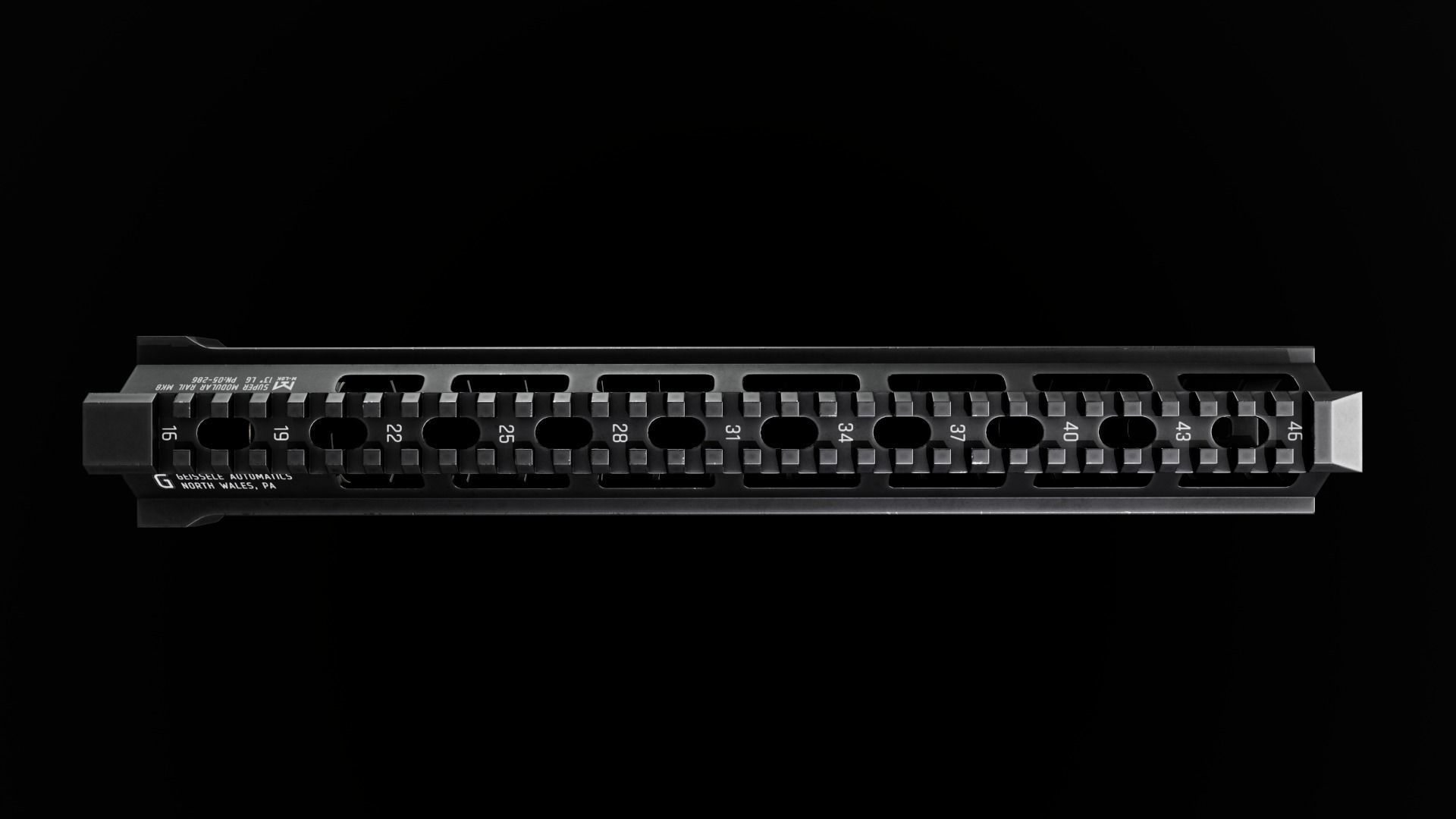 Geissele Super Modular Rail MK8 MLOK AR15 Handguard Low-poly 3D model_84