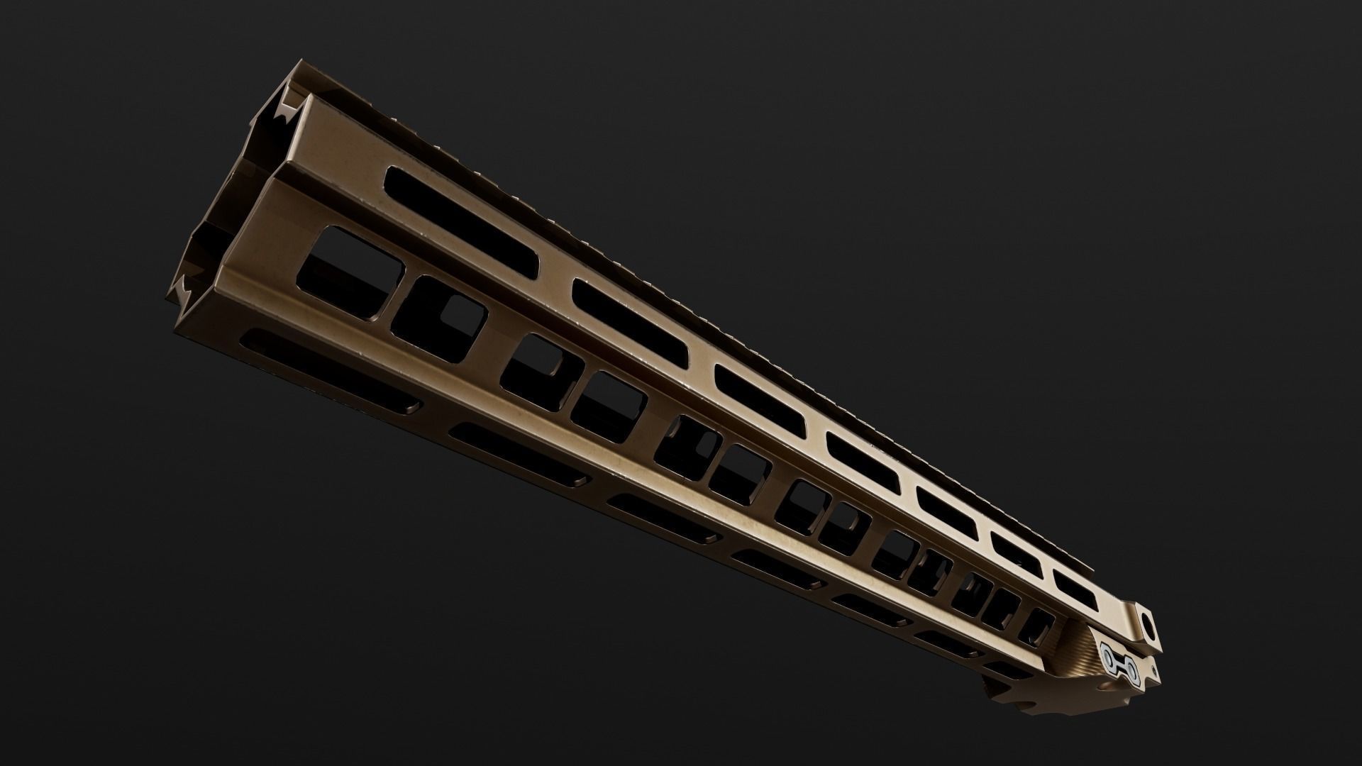 Geissele Super Modular Rail MK8 MLOK AR15 Handguard Low-poly 3D model_37