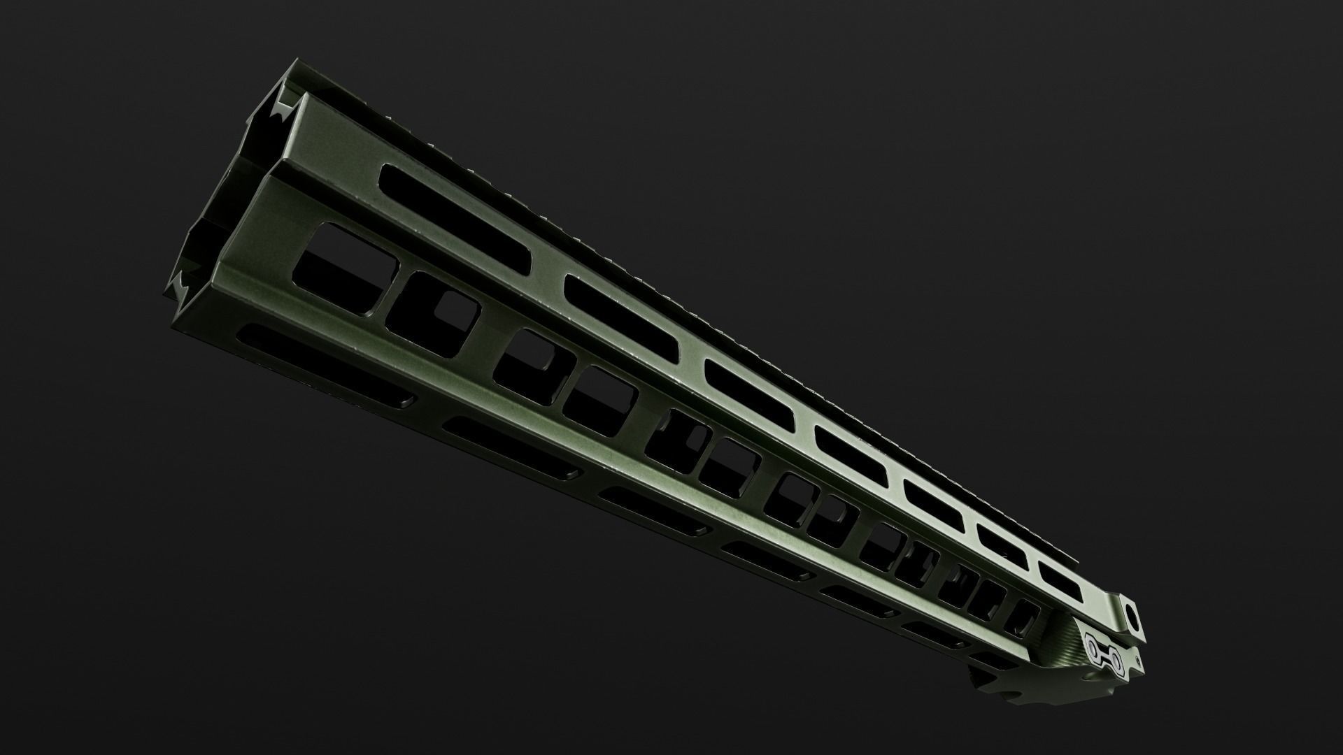 Geissele Super Modular Rail MK8 MLOK AR15 Handguard Low-poly 3D model_38