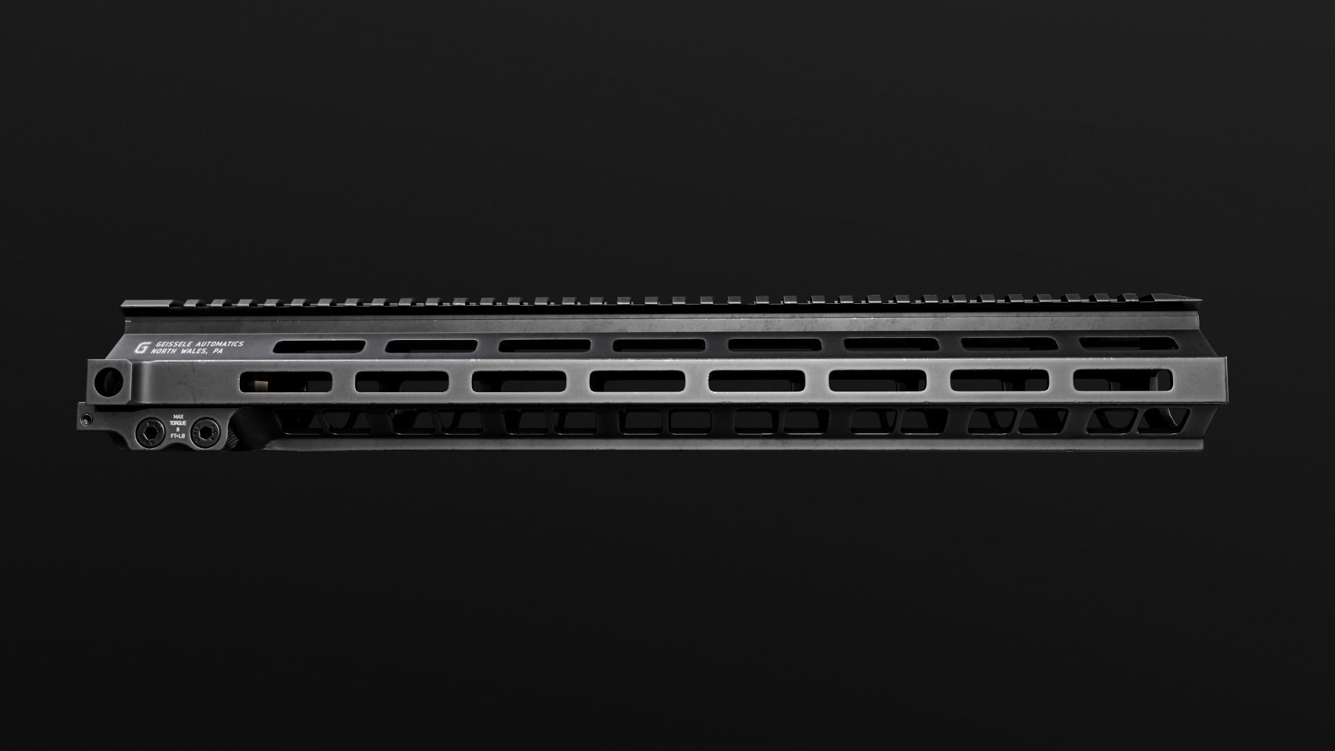 Geissele Super Modular Rail MK8 MLOK AR15 Handguard Low-poly 3D model_15