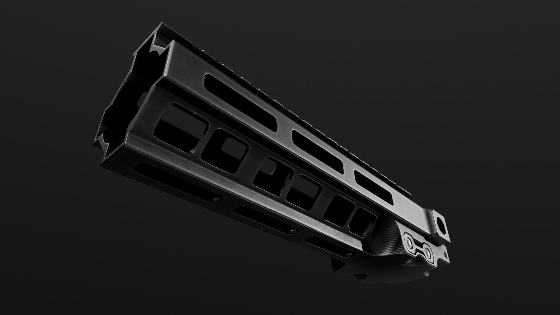 Geissele Super Modular Rail MK8 MLOK AR15 Handguard Low-poly 3D model_30