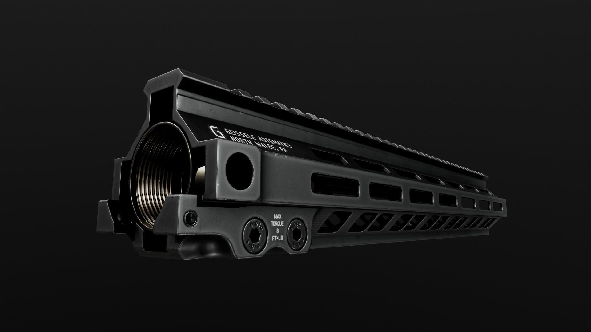 Geissele Super Modular Rail MK8 MLOK AR15 Handguard Low-poly 3D model_72