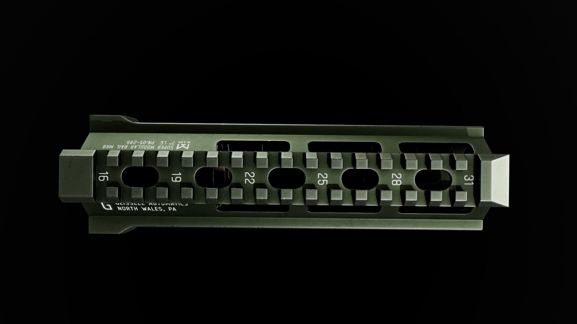 Geissele Super Modular Rail MK8 MLOK AR15 Handguard Low-poly 3D model_80