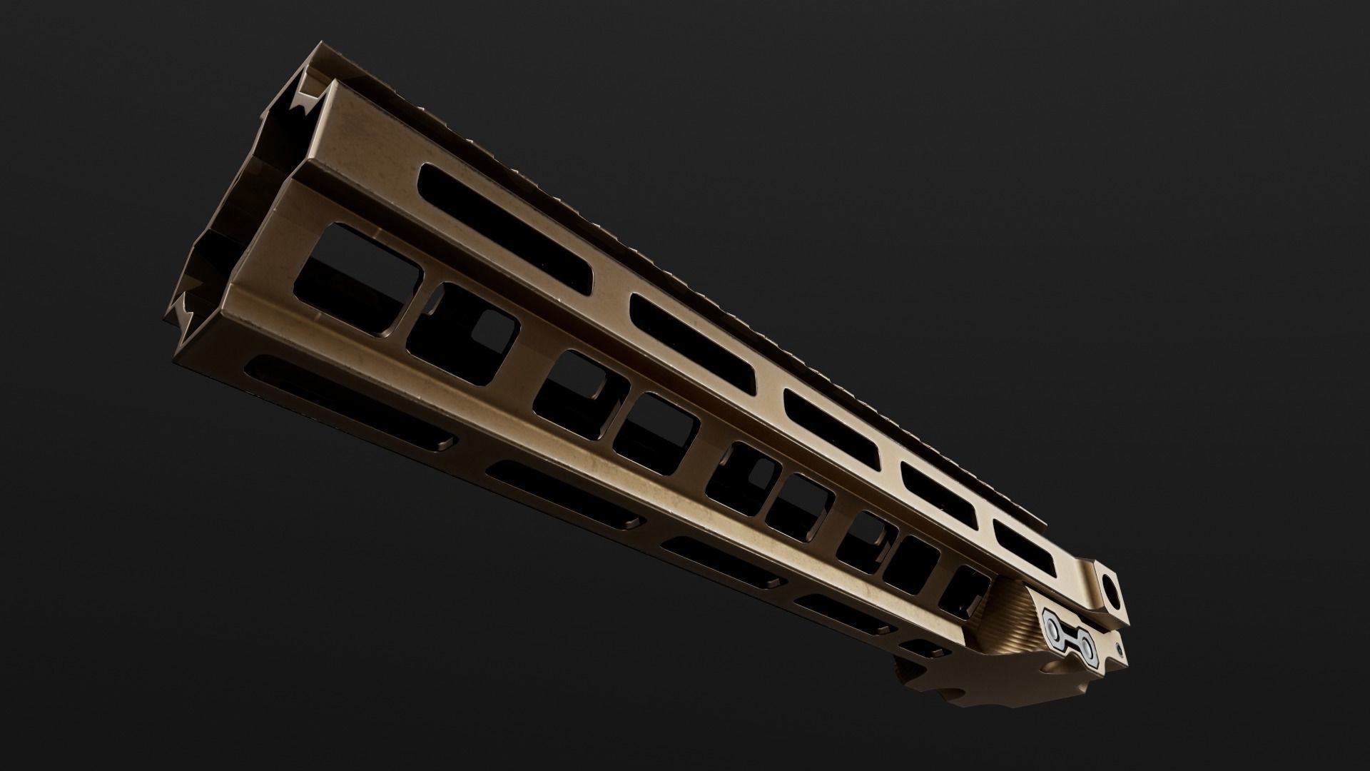 Geissele Super Modular Rail MK8 MLOK AR15 Handguard Low-poly 3D model_34