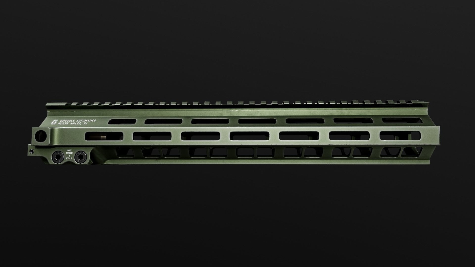 Geissele Super Modular Rail MK8 MLOK AR15 Handguard Low-poly 3D model_14
