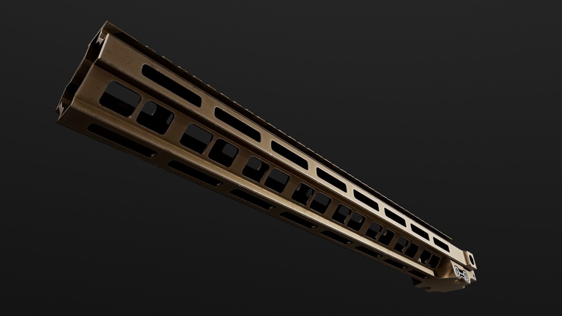 Geissele Super Modular Rail MK8 MLOK AR15 Handguard Low-poly 3D model_40