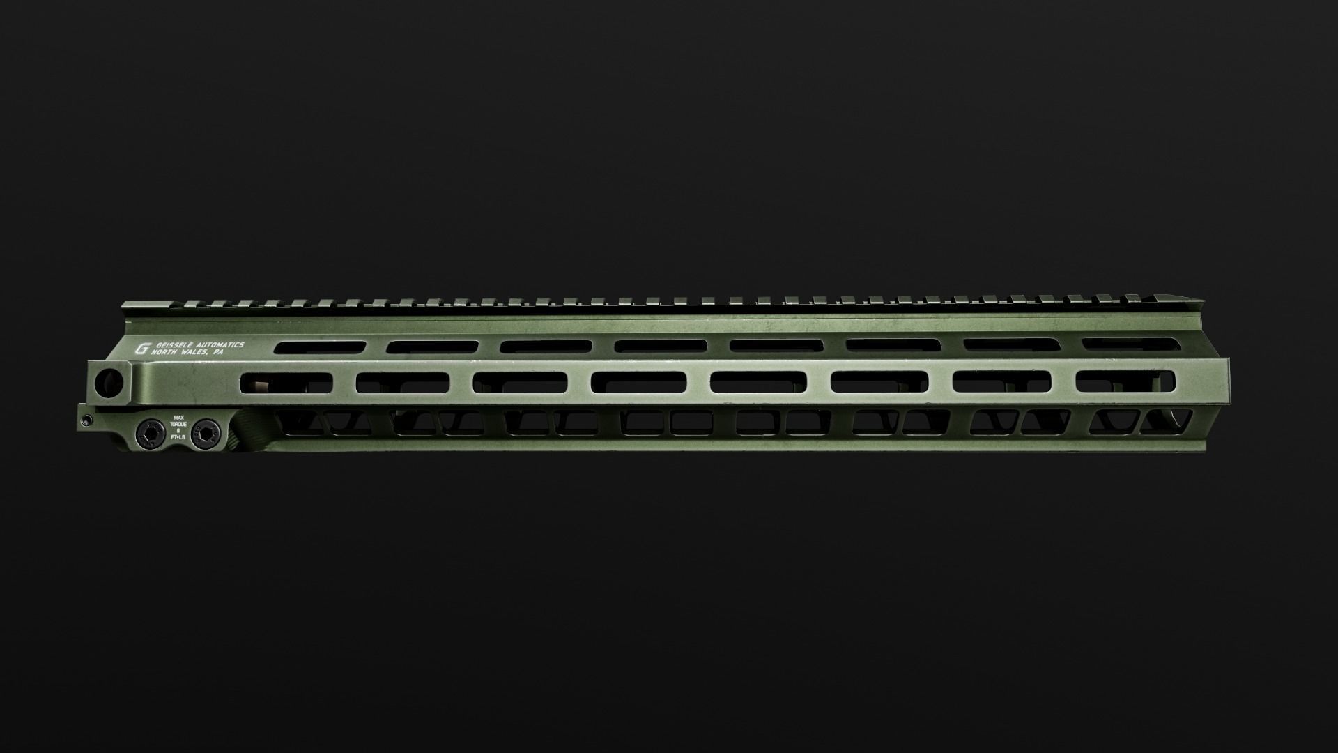 Geissele Super Modular Rail MK8 MLOK AR15 Handguard Low-poly 3D model_17
