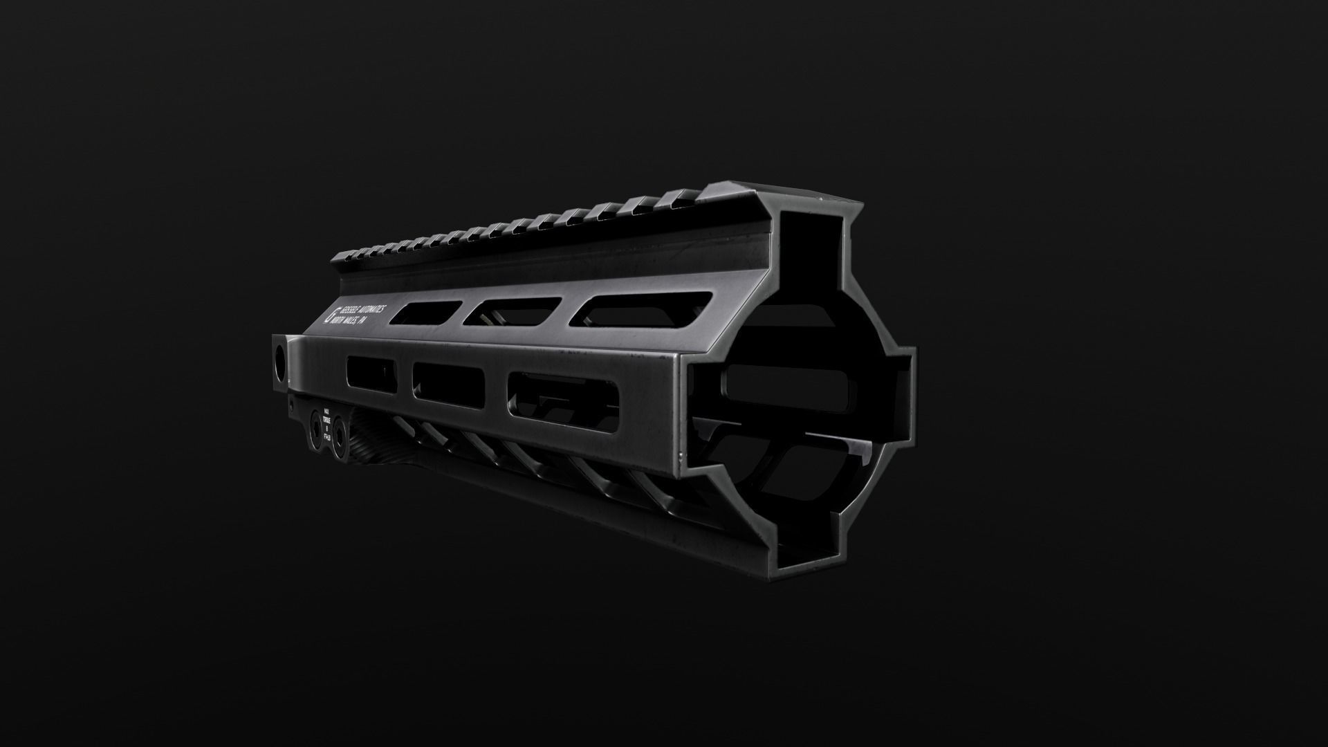 Geissele Super Modular Rail MK8 MLOK AR15 Handguard Low-poly 3D model_18