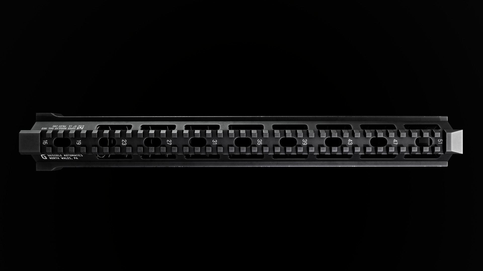 Geissele Super Modular Rail MK8 MLOK AR15 Handguard Low-poly 3D model_87