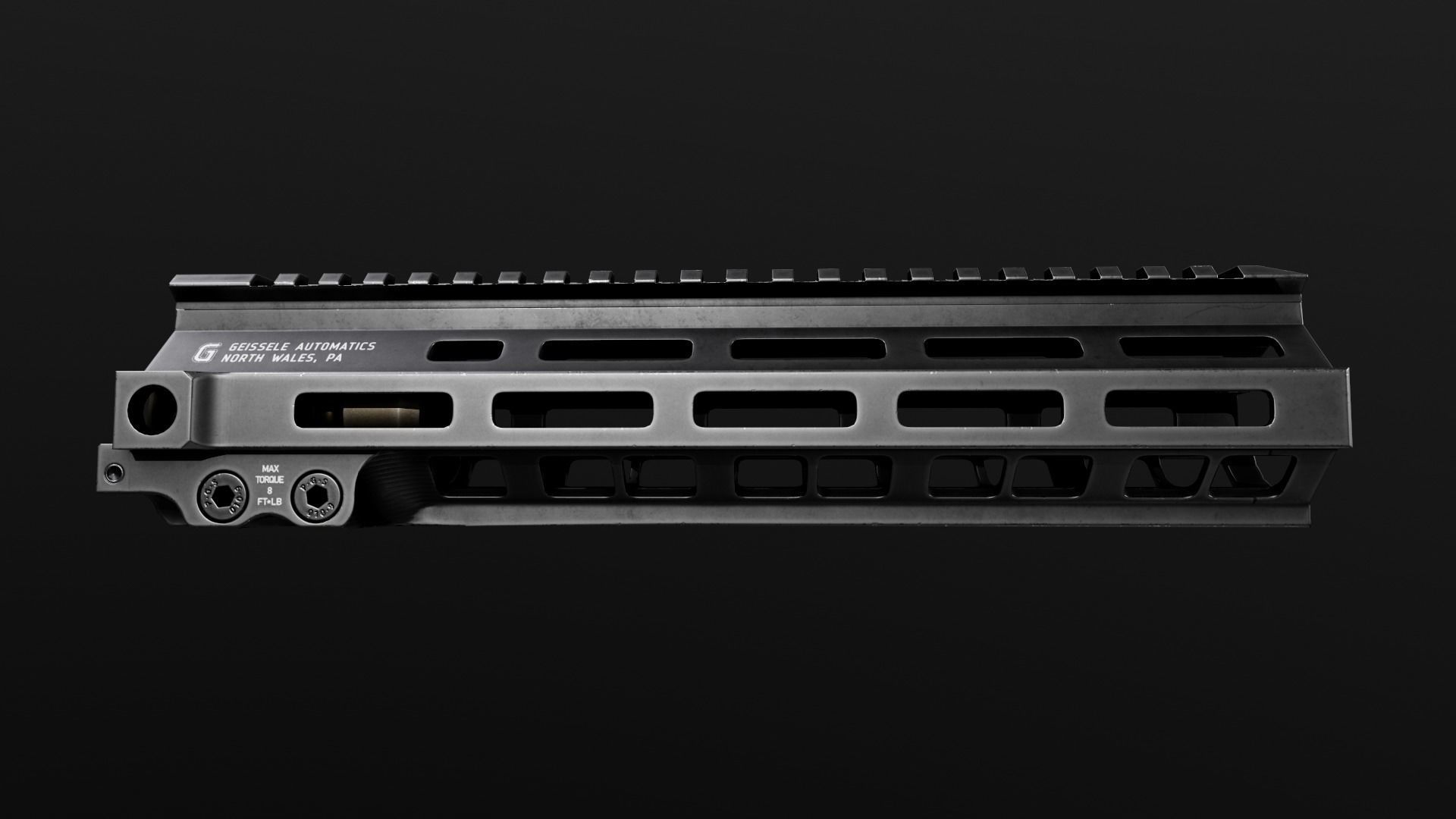 Geissele Super Modular Rail MK8 MLOK AR15 Handguard Low-poly 3D model_9