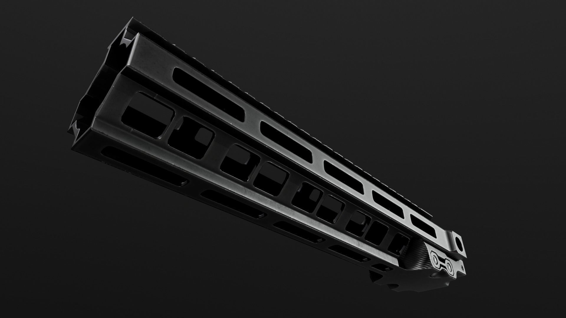 Geissele Super Modular Rail MK8 MLOK AR15 Handguard Low-poly 3D model_33