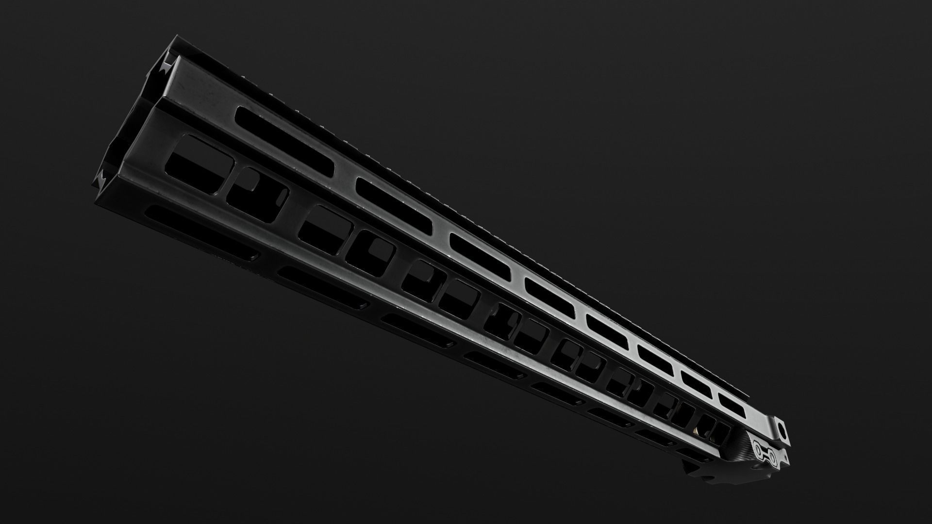 Geissele Super Modular Rail MK8 MLOK AR15 Handguard Low-poly 3D model_39