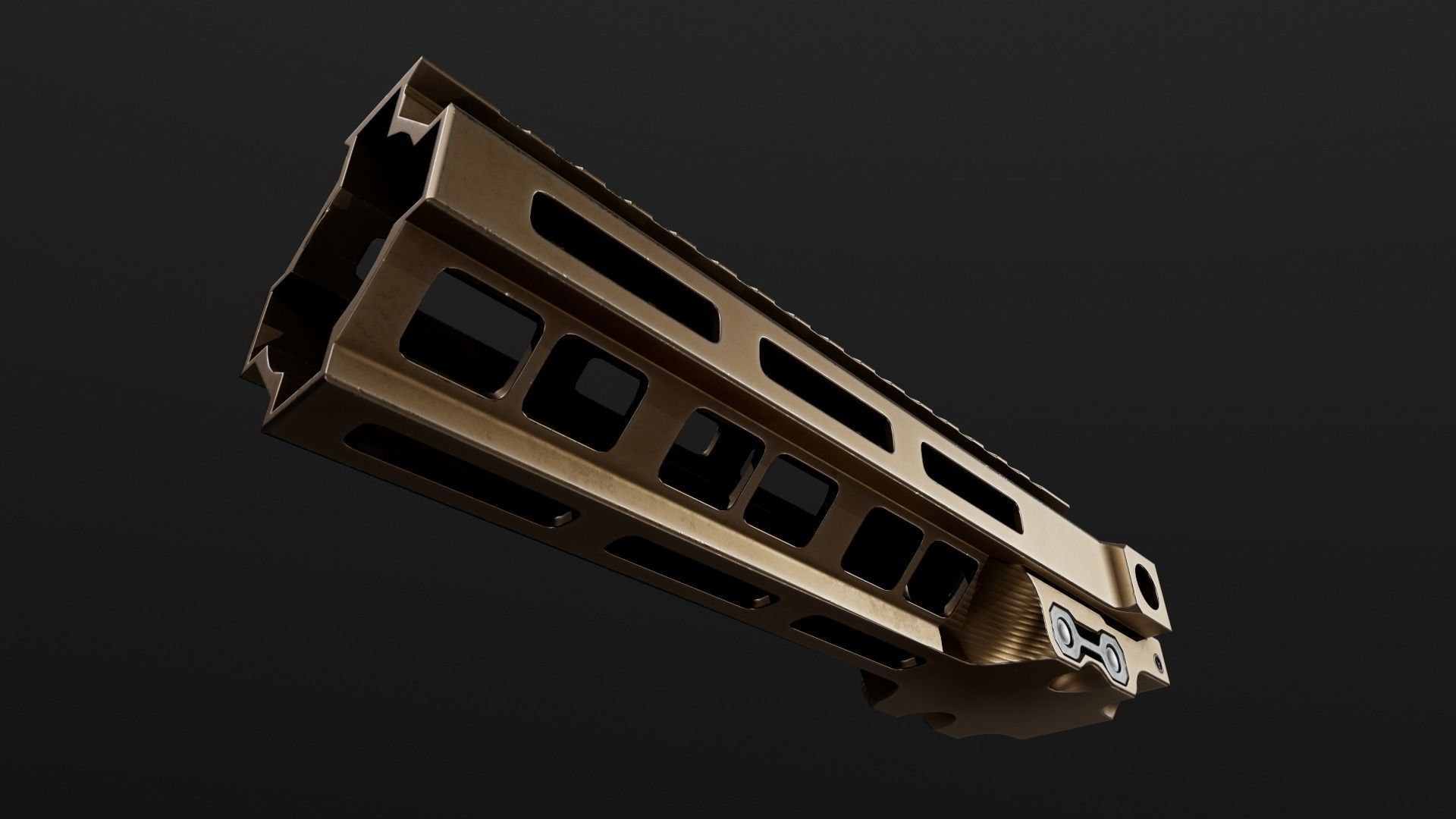Geissele Super Modular Rail MK8 MLOK AR15 Handguard Low-poly 3D model_31