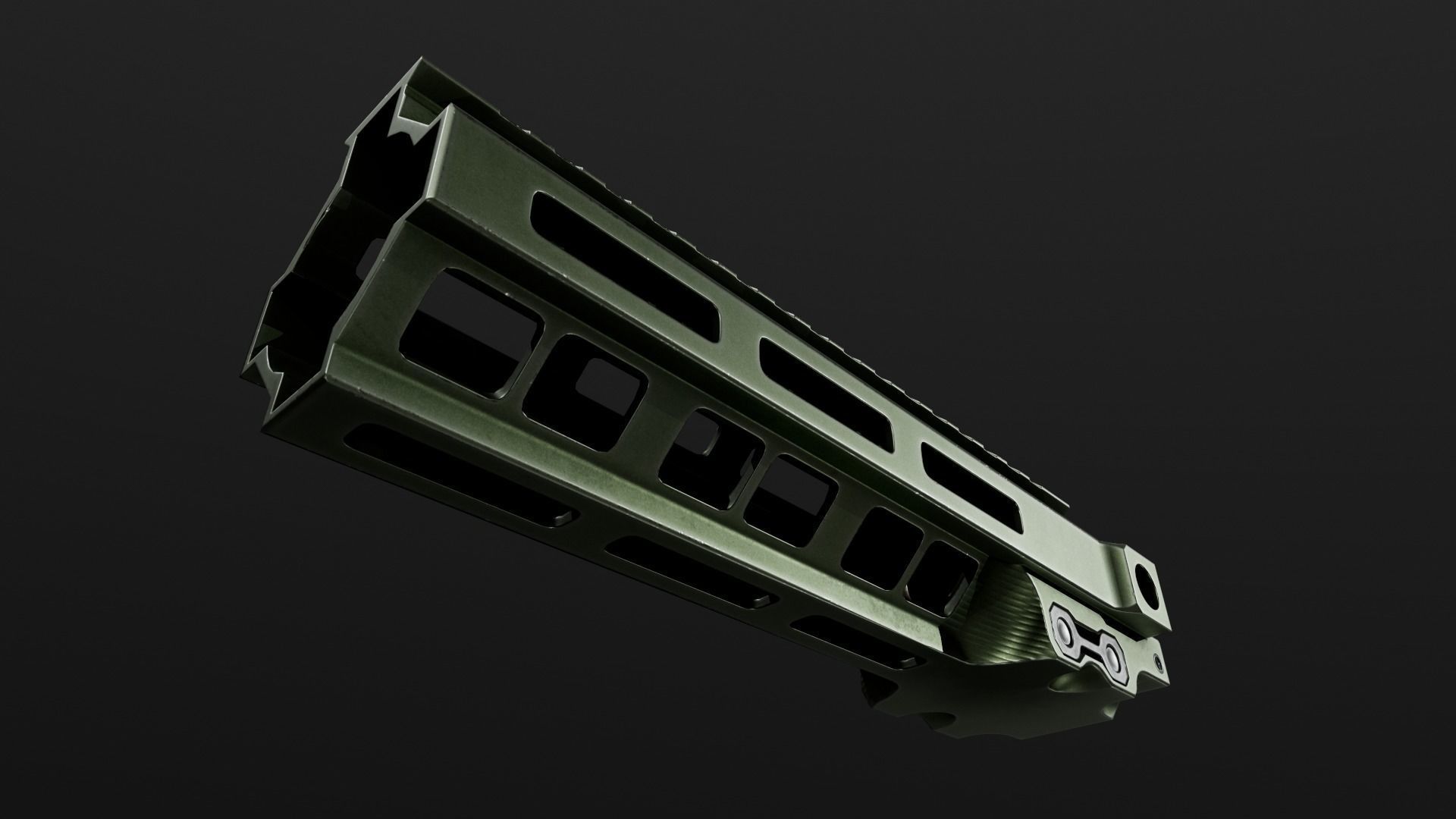Geissele Super Modular Rail MK8 MLOK AR15 Handguard Low-poly 3D model_32