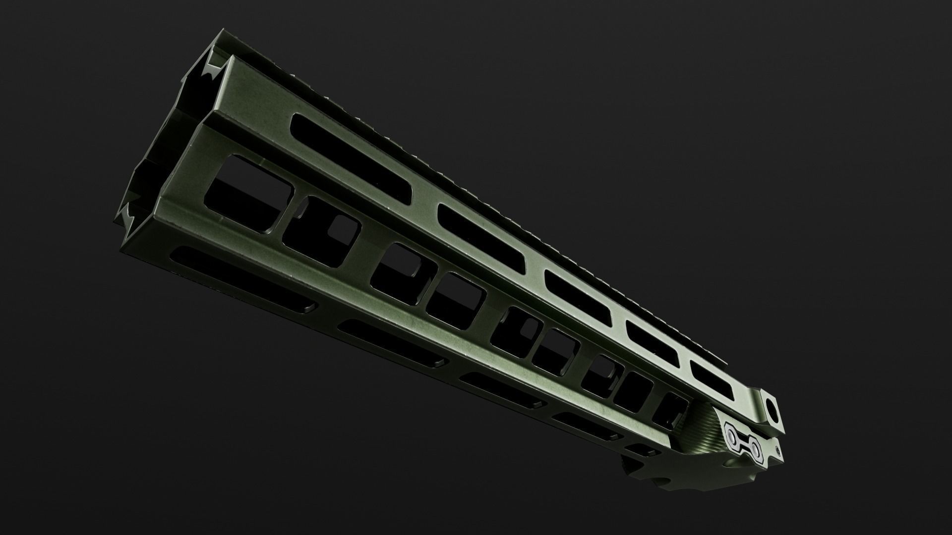 Geissele Super Modular Rail MK8 MLOK AR15 Handguard Low-poly 3D model_35
