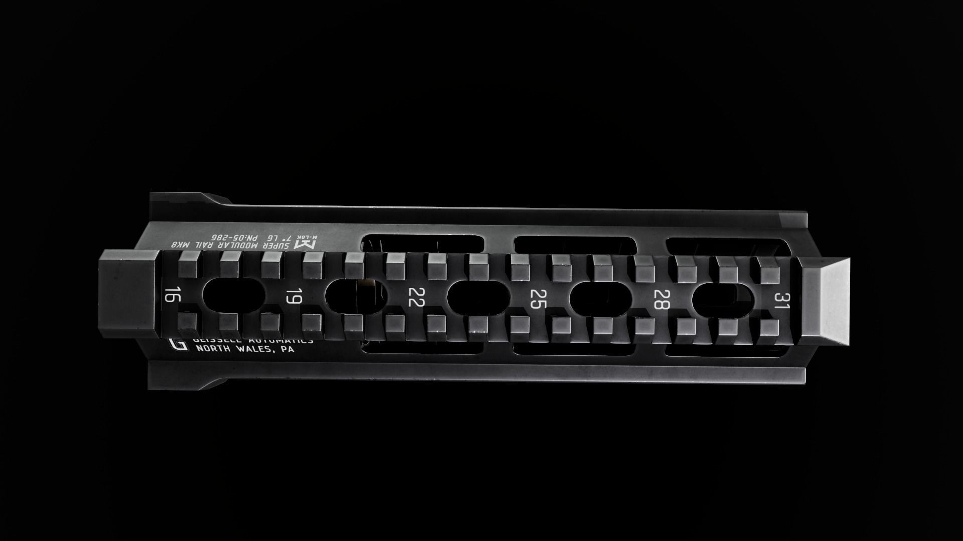 Geissele Super Modular Rail MK8 MLOK AR15 Handguard Low-poly 3D model_78