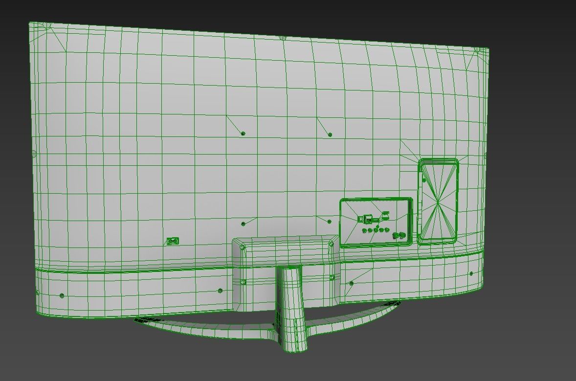 LG 50 Smart TV Low-poly 3D model_11