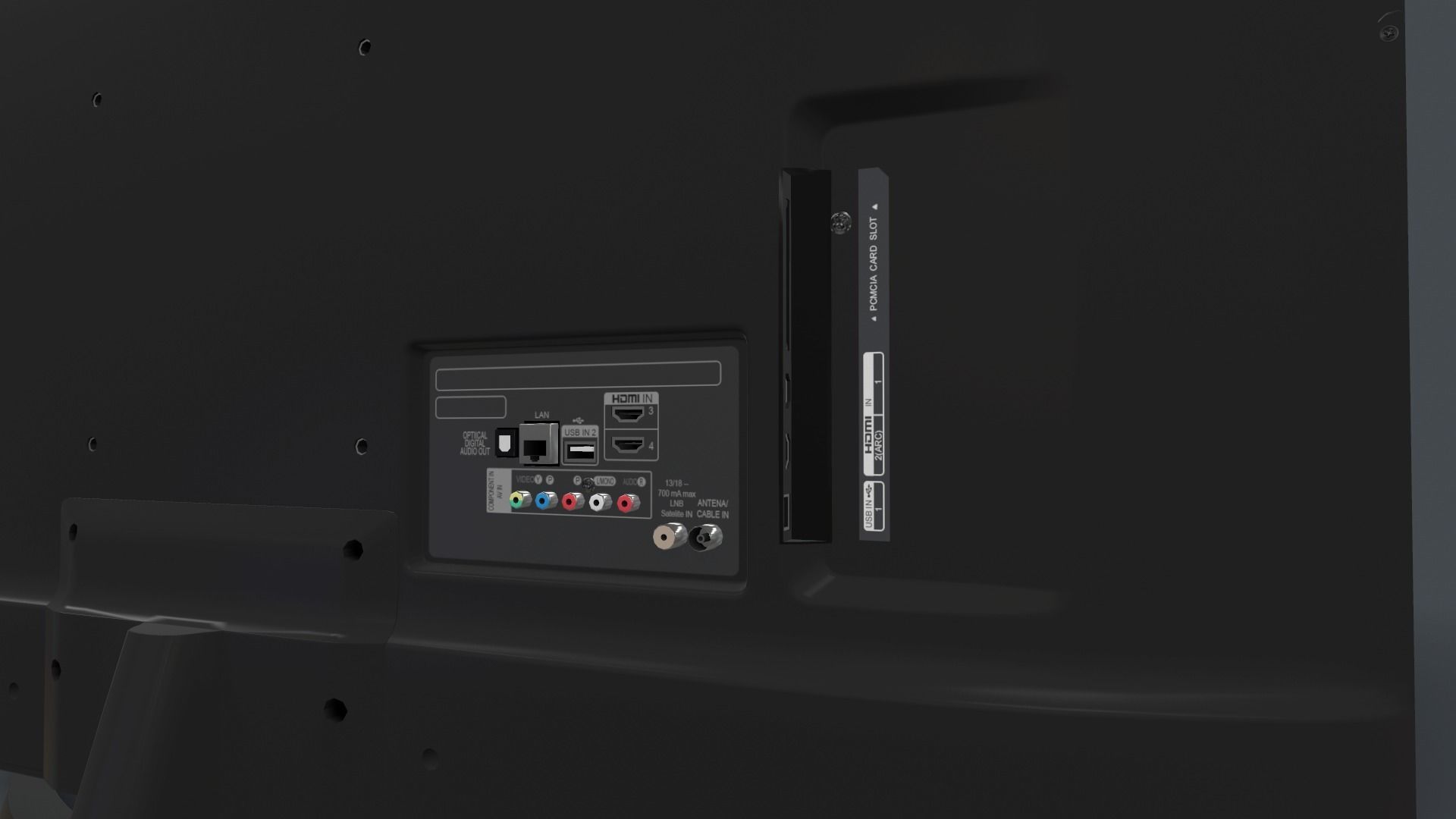 LG 50 Smart TV Low-poly 3D model_6