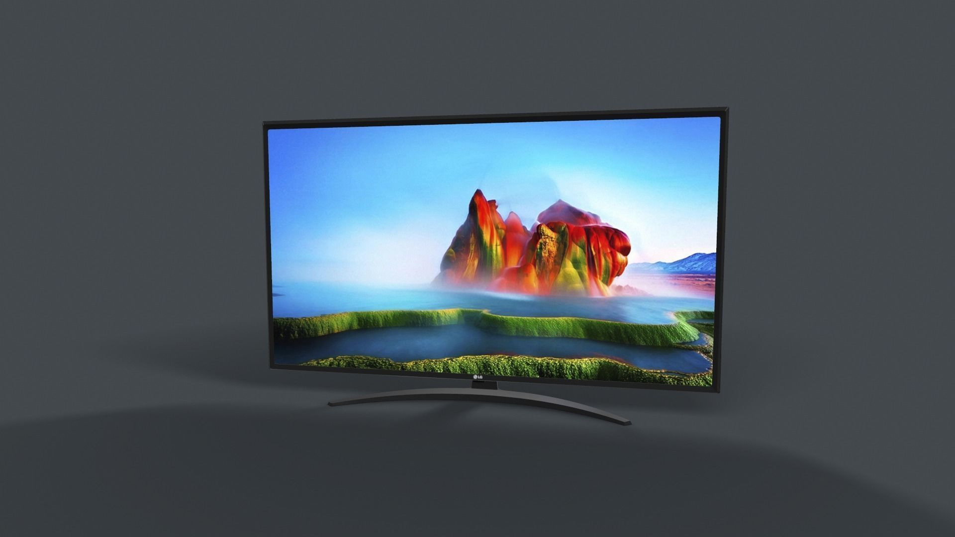 LG 50 Smart TV Low-poly 3D model_2