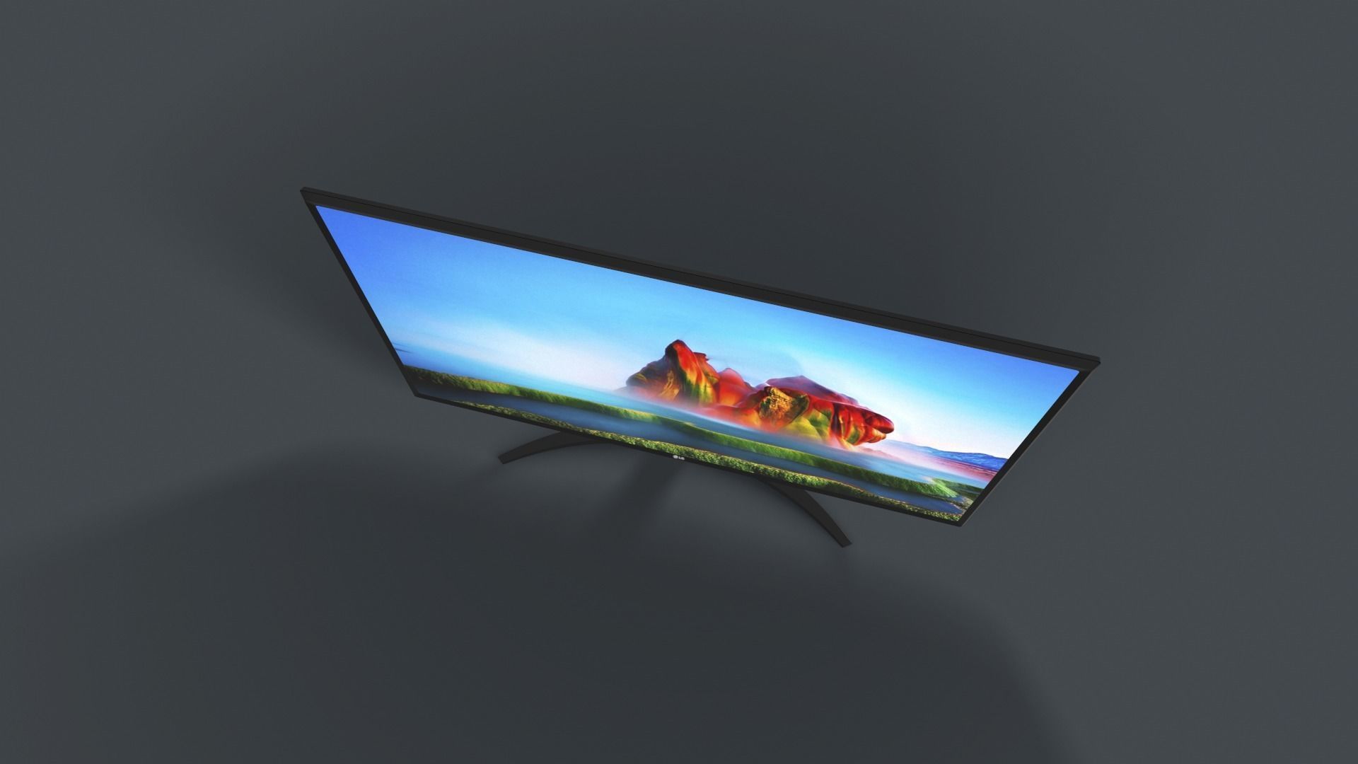 LG 50 Smart TV Low-poly 3D model_3