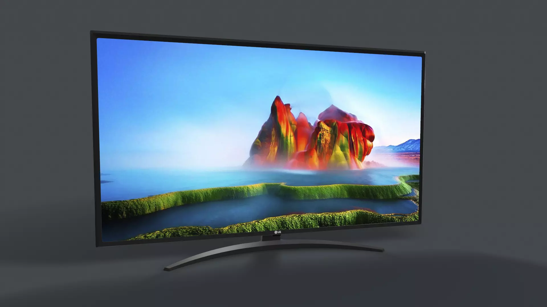 LG 50 Smart TV Low-poly 3D model_0