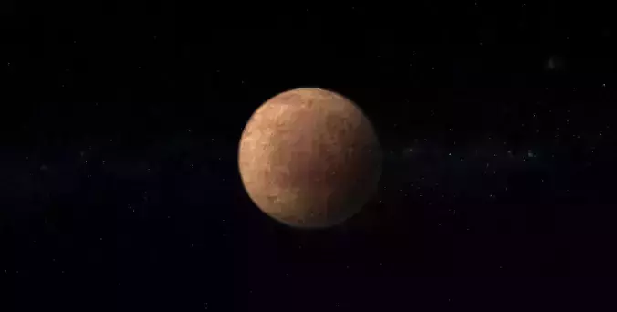 Barren Alien Planet 01 Low-poly 3D model