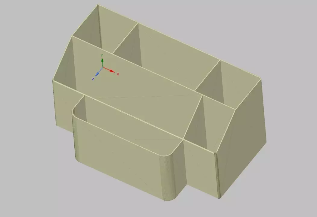 Organizer storage box with arrow pointing to it 3D print model_0