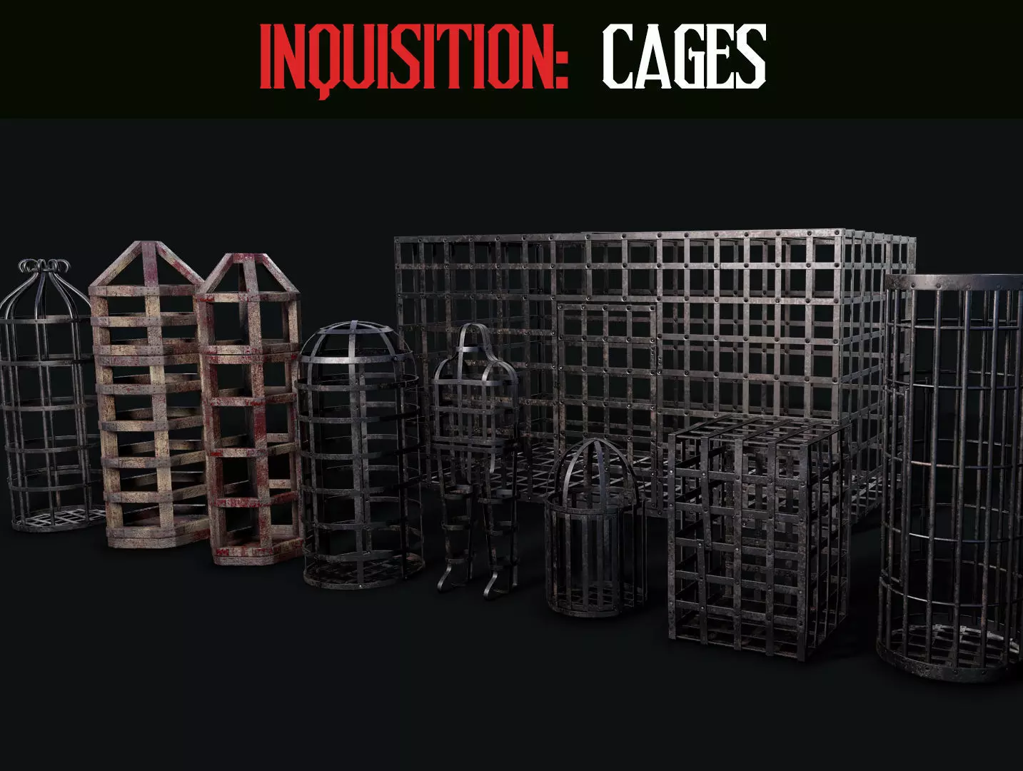 Inquisition - Cages Low-poly 3D model