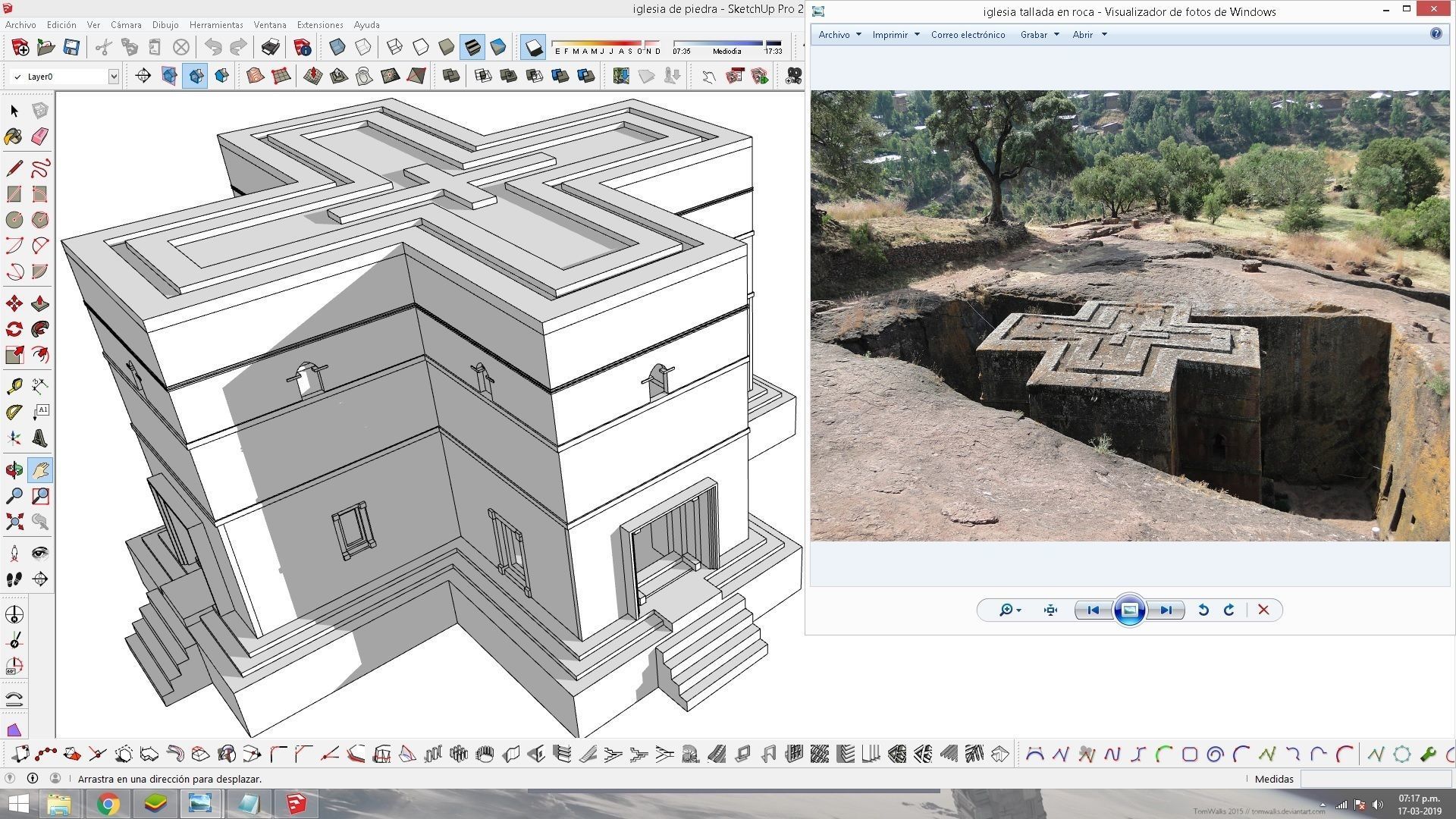 Church carved in the Rock of Lalibela Ethiopia Low-poly 3D model_5