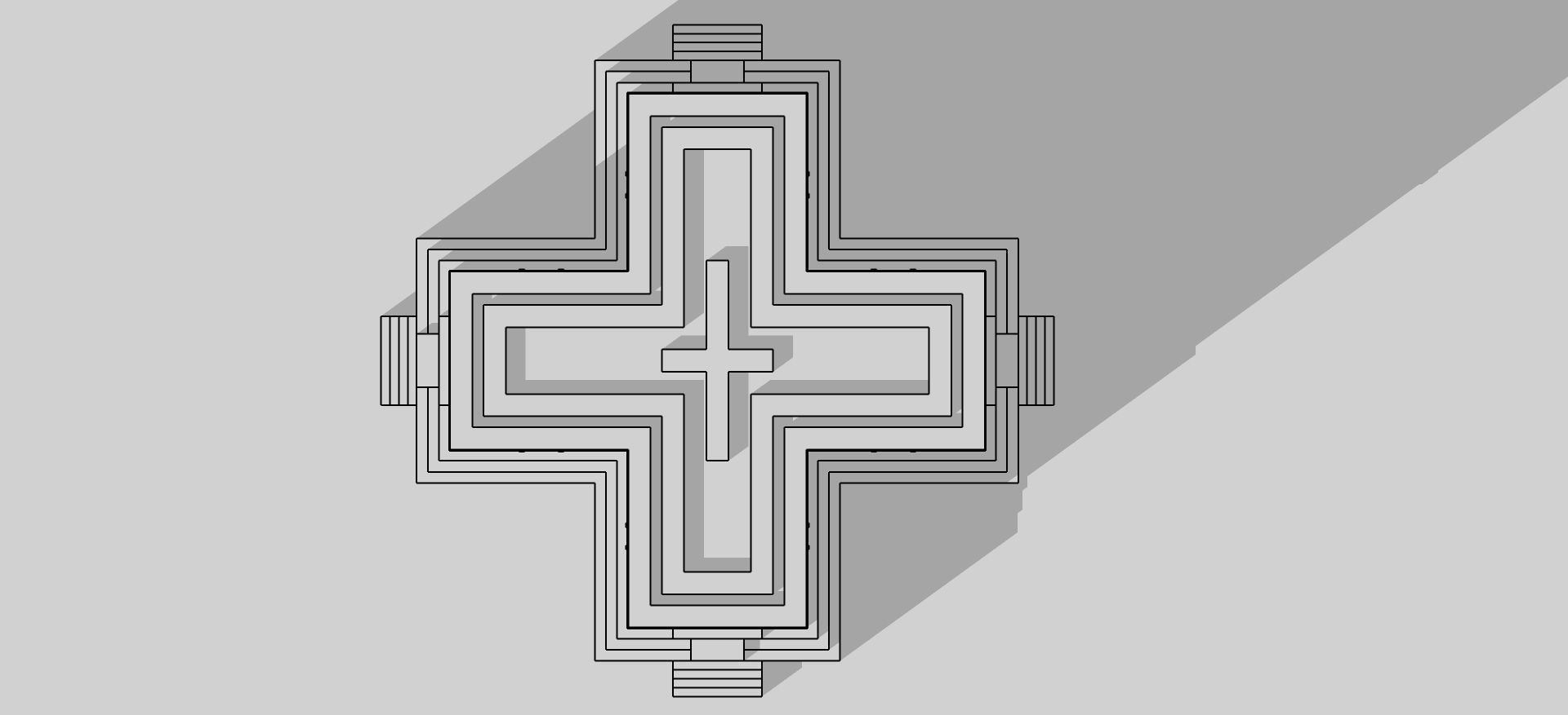 Church carved in the Rock of Lalibela Ethiopia Low-poly 3D model_2