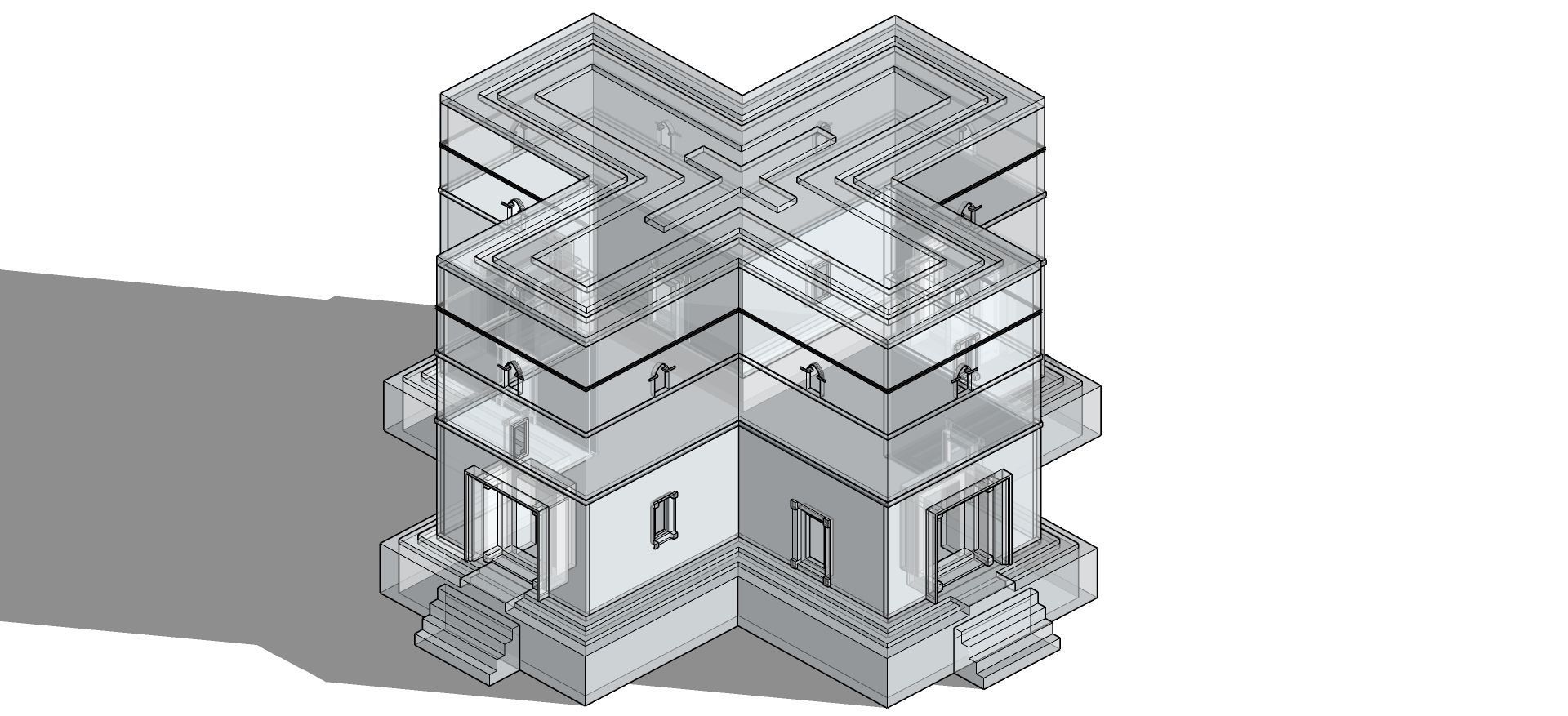 Church carved in the Rock of Lalibela Ethiopia Low-poly 3D model_6