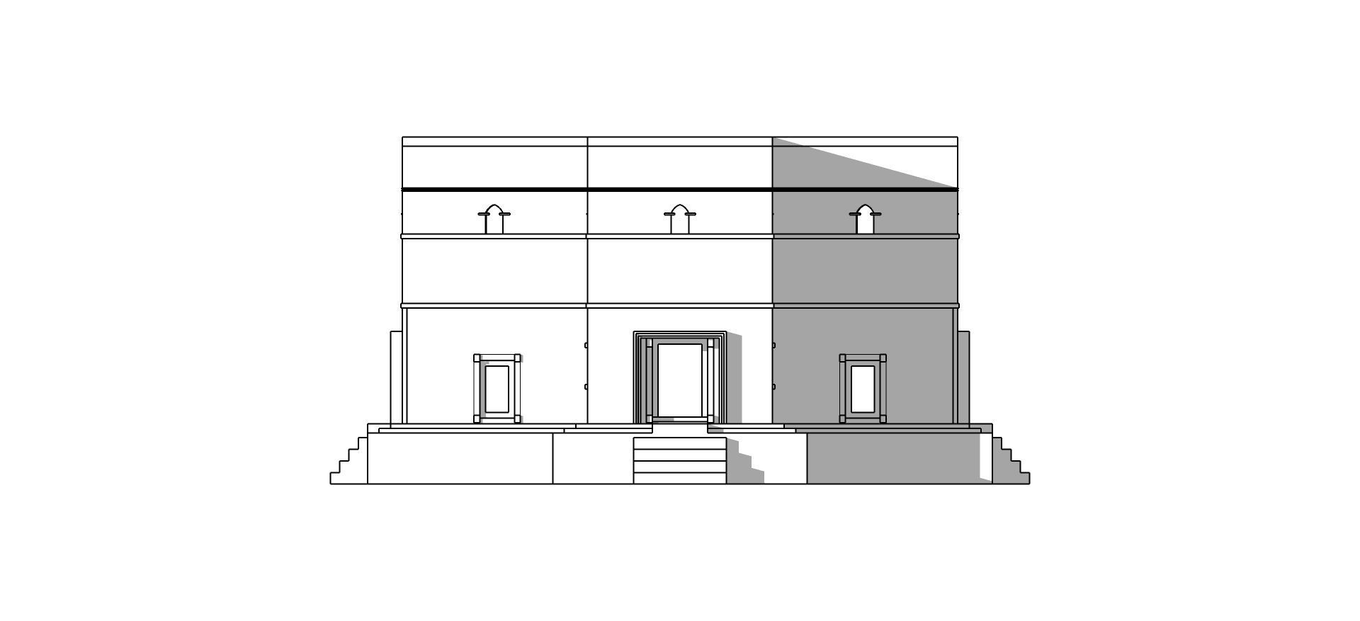 Church carved in the Rock of Lalibela Ethiopia Low-poly 3D model_3