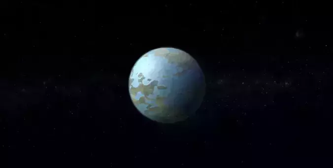 Alien Planet 07 Low-poly 3D model