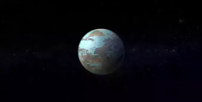 Alien Planet 05 Low-poly 3D model