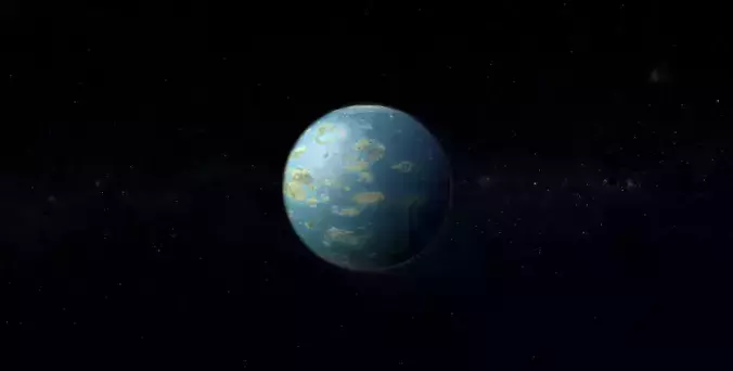Alien Planet 01 Low-poly 3D model