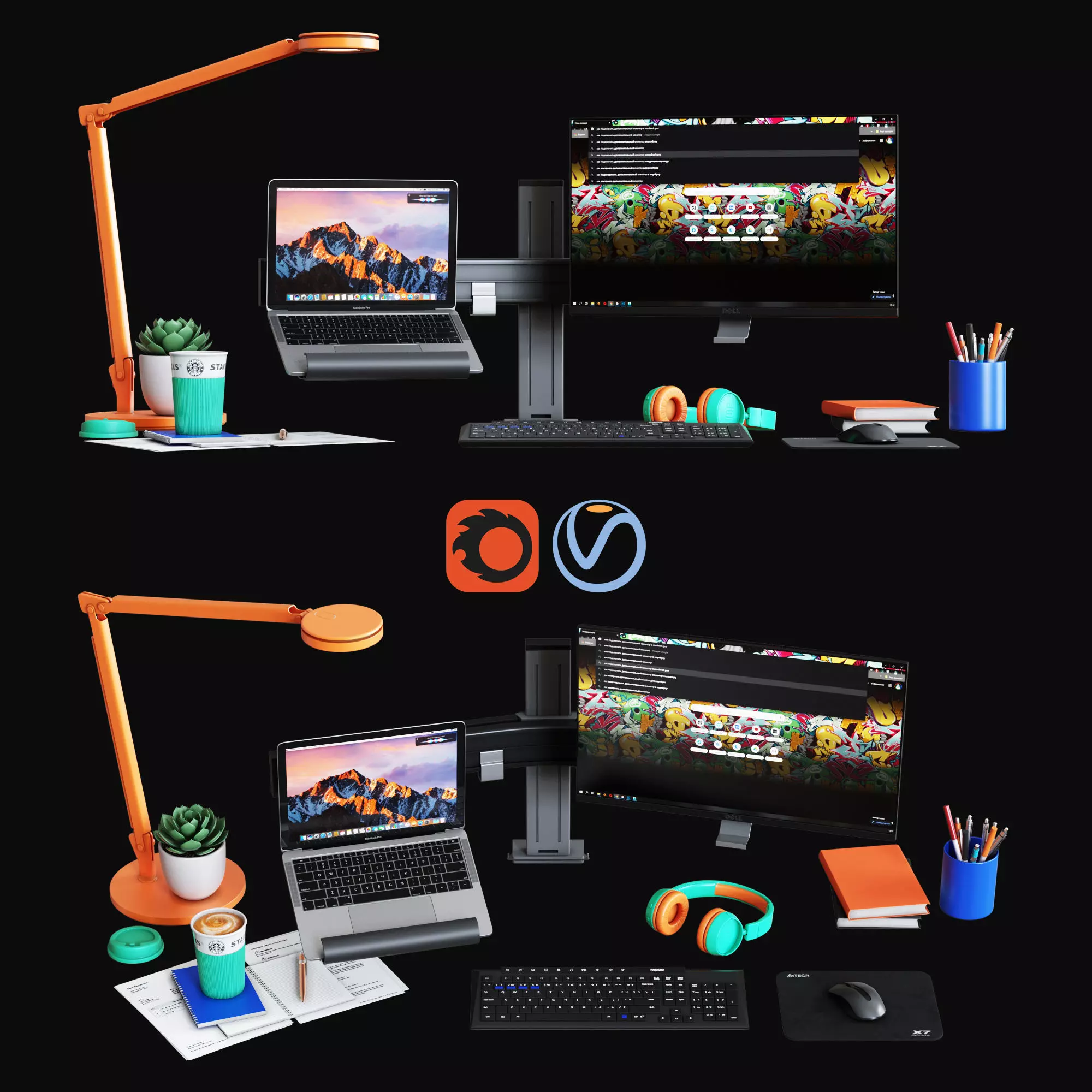 Desktop Set Web Designer Edition 3D model