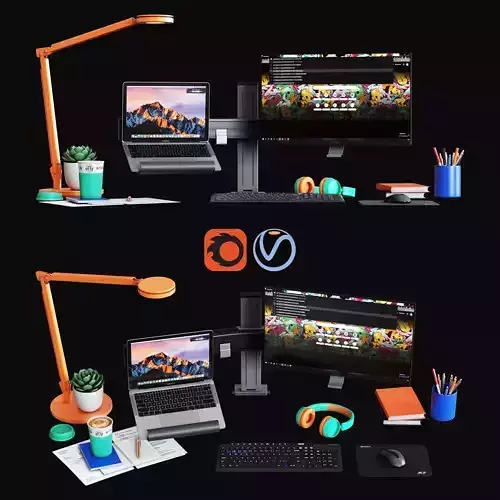 Desktop Set Web Designer Edition 3D model