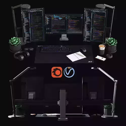 Desktop Set IT Specialist Edition 3D model